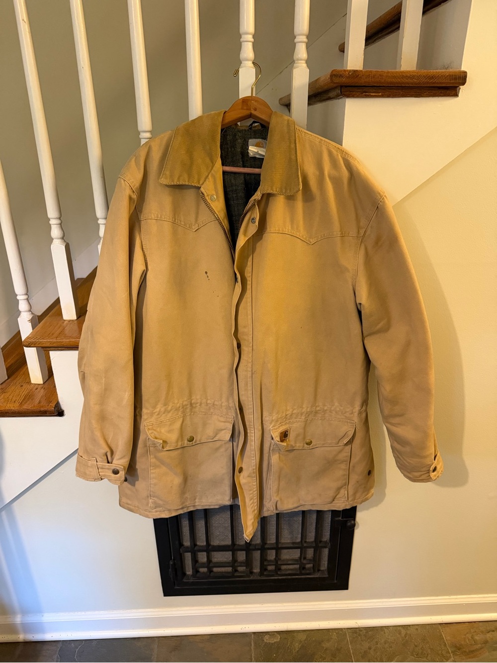 Carhartt Tan Field Jacket with Workwear Details
